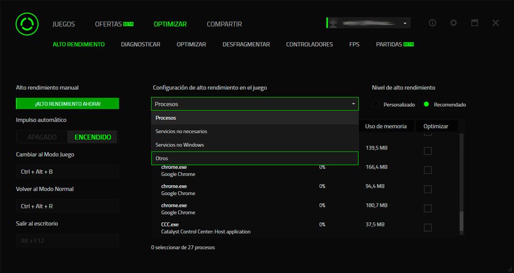 review razer cortex optimizar alto rendimiento boost