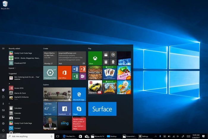 Windows 10: escritorio