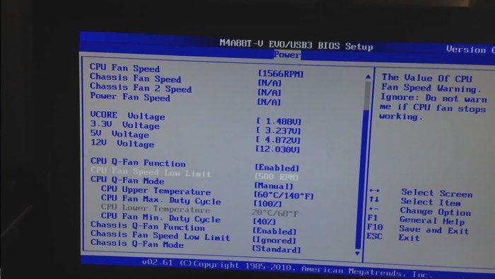 BIOS UEFI control de velocidad del ventilador