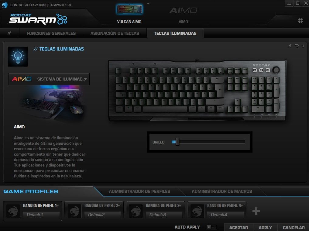 iluminación roccat swarm