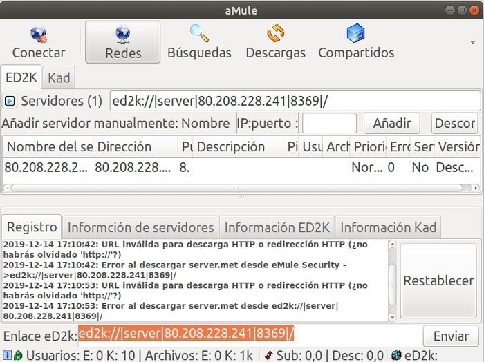aMule servidores agregados