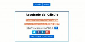 calcular potencia fuente de alimentación