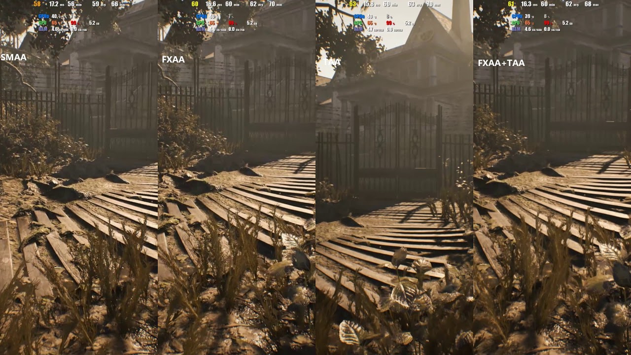 SMAA vs TAA vs FXAA vs MSAA