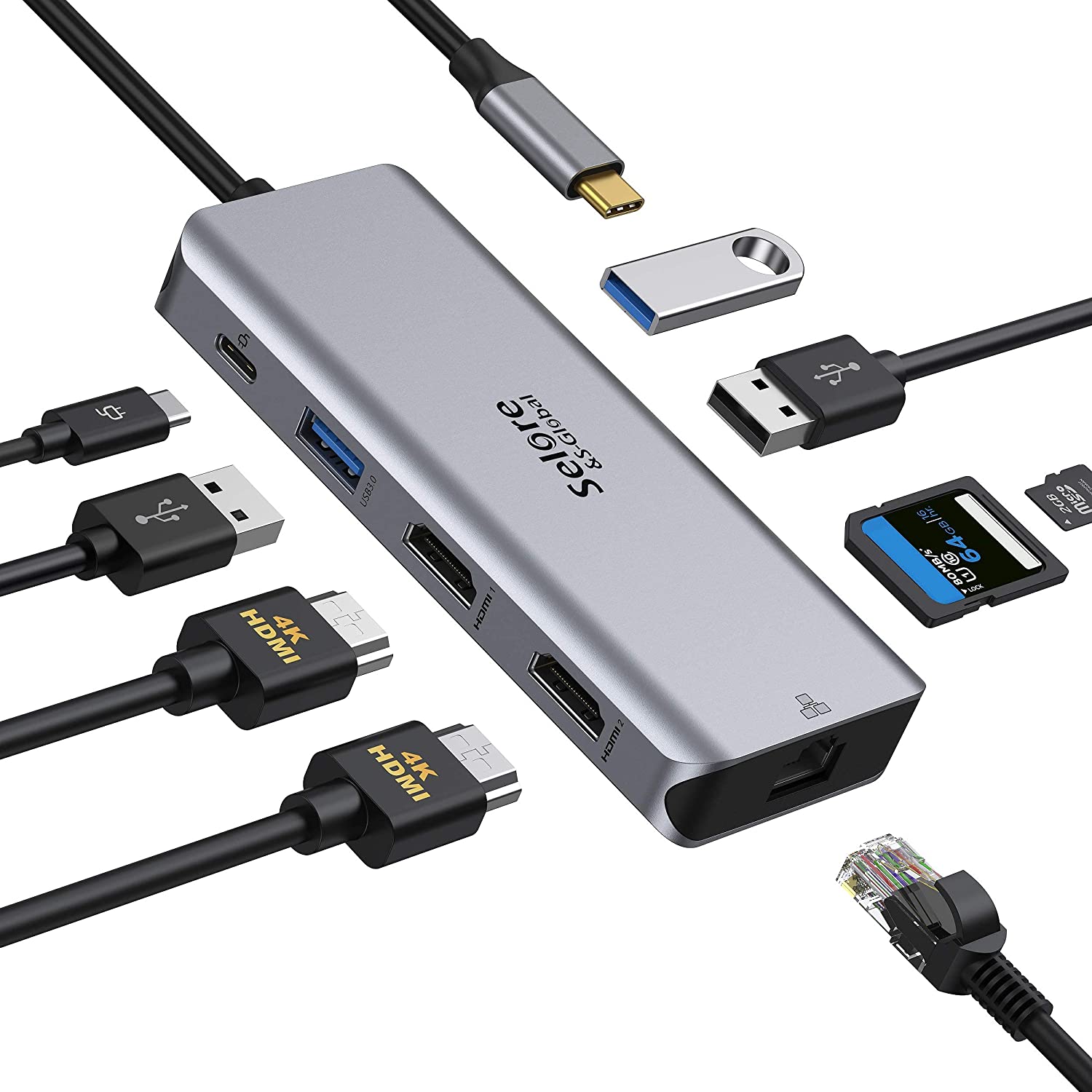 Hub USB C Dual HDMI