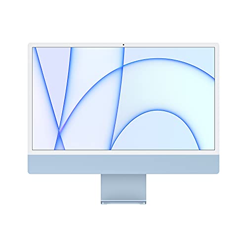 2021 Apple iMac (de 24 Pulgadas, Chip M1 de Apple con CPU de Ocho núcleos y GPU de Ocho núcleos, Cuatro Puertos, 8 GB RAM, 512 GB) - Azul