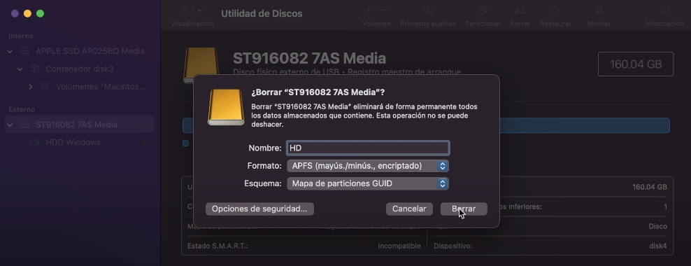 cifrar USB en MacOS