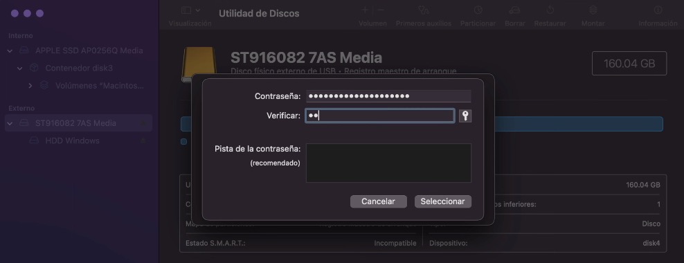 cifrar USB en MacOS