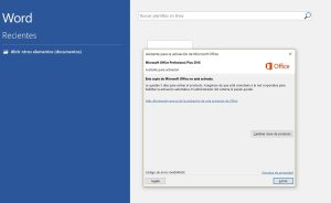Error de activación de productos Office
