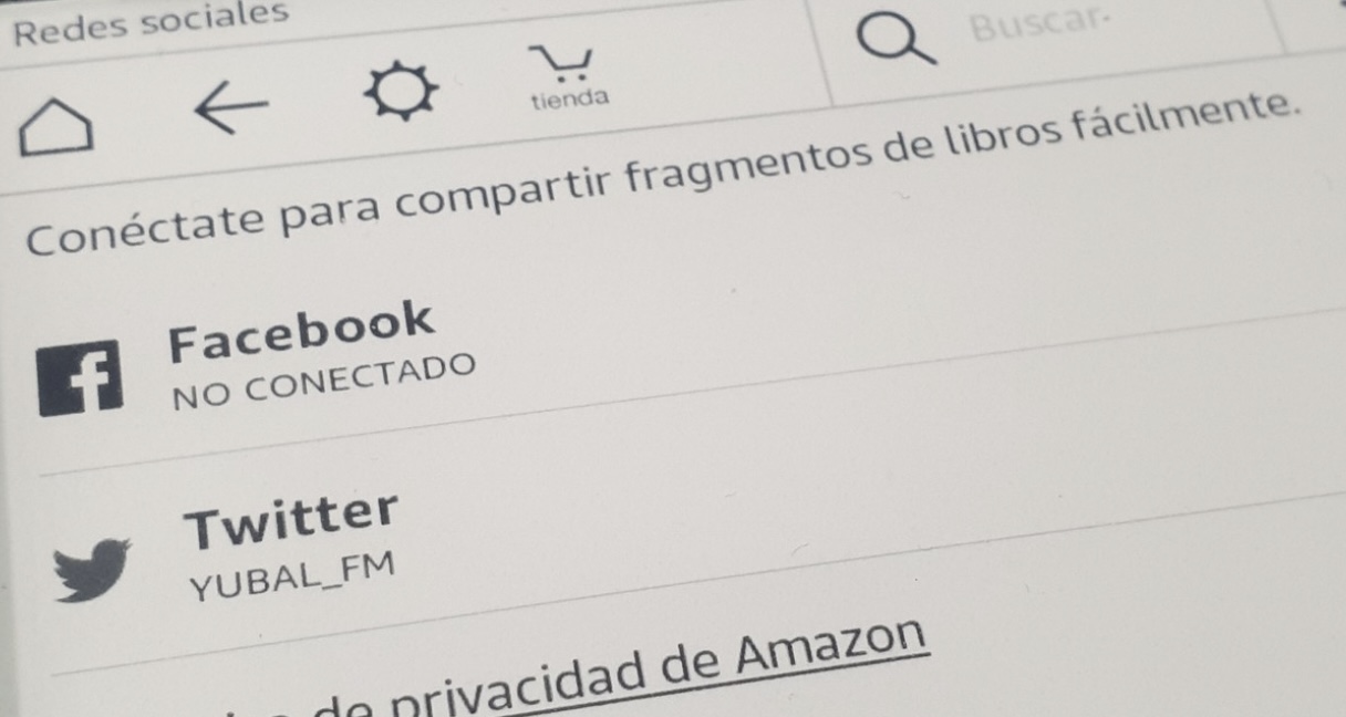 Kindle redes sociales