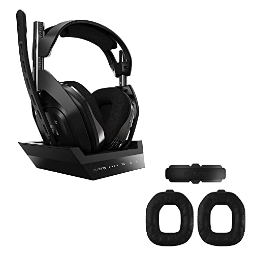 Astro Gaming A50 Auriculares Inalámbricos Para Gaming Y Estación-Base De Carga + A50 Auriculares Inalámbricos Mod Kit Gen 4 Para Aislamiento De Ruido