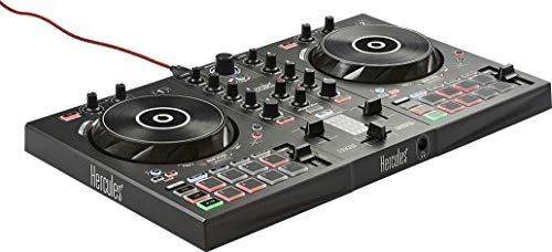 Hercules DJControl Inpulse 300 - Controlador DJ USB, 2 Pistas con 16 Pads y Tarjeta de Sonido, Incluye Software y Tutoriales, Multicolor