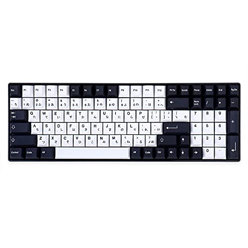 Keycaps 138 Teclas japonés Minimalista Negro Blanco PBT Cherry Profile para GH60 GK64 RK61 MX Teclado mecánico