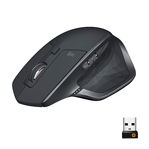 Logitech MX Master 2S Ratón inalámbrico, Múltiples Dispositivos, Bluetooth o 2.4GHz, Receptor USB Unifying, 4000 DPI Seguimiento en Cualquier Superficie, 7 Botones, PC/Mac/i Pad OS - Flounder