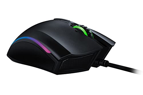 Razer Mamba Elite- Ratón para juegos , Ratón Gaming con 9 botones mecánicos programables, sensor óptico con 16.000 ppp e iluminación Chroma RGB, Negro