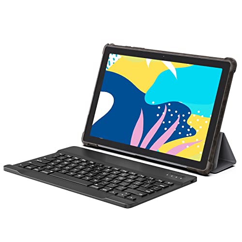 Tablet 10 Pulgadas YOTOPT Android 11 Tableta, 1.8Ghz, 4GB RAM, 64GB ROM, 2.4G WiFi, 2MP+5MP, 2.5D IPS, Bluetooth, GPS, Tipo-c, para Teclado y Funda, Negro