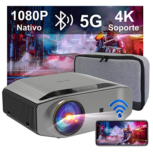 Proyector 5G WiFi Bluetooth,Artlii Energon2 Proyector 4K Soporte 340ANSI,1080P Nativo Full HD 250