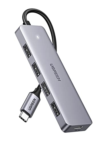 UGREEN Hub USB C a USB 3.0 4 Puertos, Ladrón USB C 5Gbps Adaptador USB C OTG Hub USB Tipo C Compatible con Macbook Pro M2 M1 Macbook Air 2022, PS5, Redmi Note 11, iPad Pro Air, DELL XPS 15, Galaxy S22