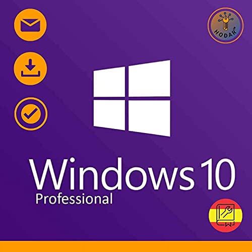 Windows 10 Professional (Pro) de 32/64 bits | Clave de licencia original | Multilingüe | 100 % de activación | 1 PC | Windows 10 Home se puede actualizar a Pro | Entrega rápida