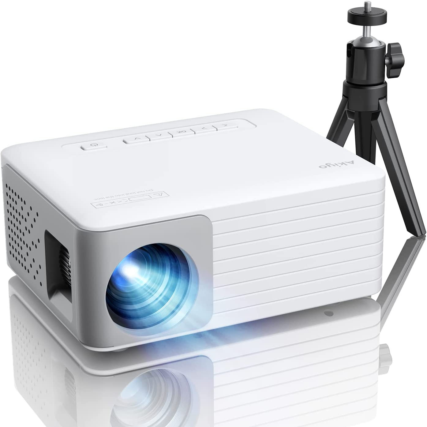 Mini proyector portátil 1080P proyector de video de cine en casa – Full HD  8500 lúmenes LED proyector de película compatible con HDMI, PS4, VGA, USB