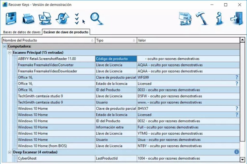 recover keys recuperar contraseñas