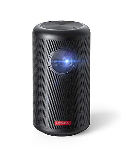 Anker Nebula Capsule MAX, Mini proyector portátil con 200 lúmenes ANSI, Altavoz de 8 W, proyector de películas, Imagen de 100 Pulgadas, 4 Horas de reproducción de vídeo, proyector para Exteriores