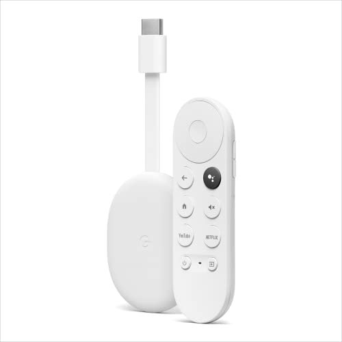Chromecast con Google TV (4K) Nieve - Entretenimiento en streaming, en tu TV y con búsqueda por voz - Disfruta de películas, series y Netflix en 4K con HDR - Fácil de instalar