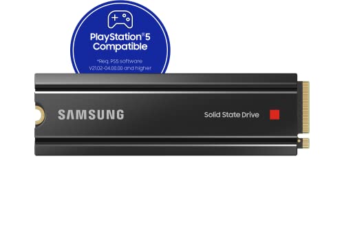Samsung 980 Pro 1TB, hasta 7.000 MB/s, PCIe 4.0 NVMe M.2 (2280), SSD Interno con disipador para Consola de Videojuegos (MZ-V8P1T0)
