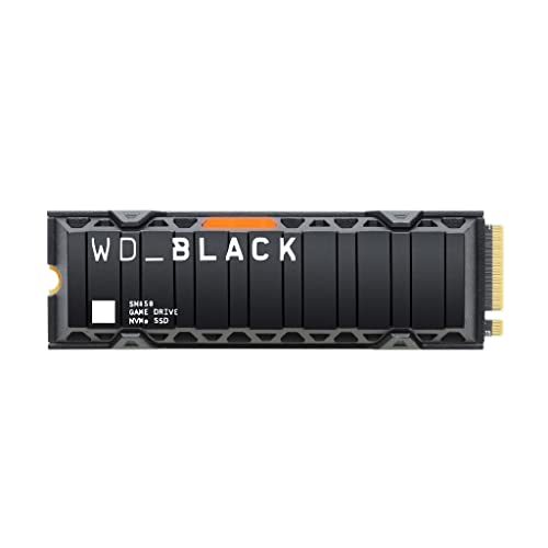 WD BLACK SN850 de 1 TB SSD NVMe con disipador térmico - Funciona con PS5, M.2 2280, PCIe Gen 4, hasta 7000 MB/s velocidad de lectura