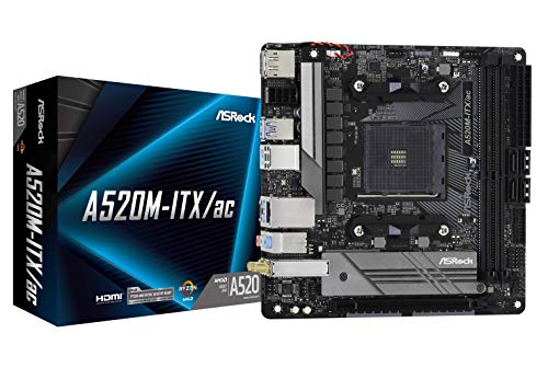 ASRock A520M-ITX / AC es compatible con la placa base de los procesadores AMD AM4 Ryzen ™ / Future AMD Ryzen ™ de tercera generación (series 3000 y 4000).