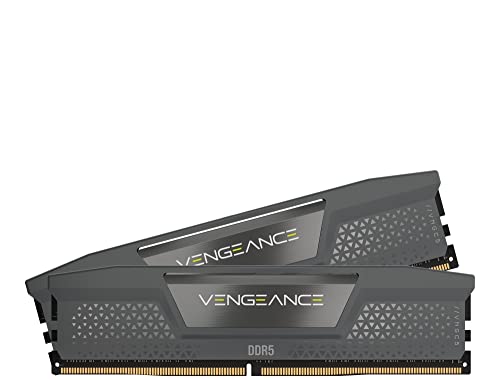 Corsair VENGEANCE DDR5 32GB (2x16GB) 5600Mhz C36 Memoria optimizada de AMD (Regulación de Voltaje a Bordo, Perfiles AMD EXPO personalizados, Formato compacto, Disipador de calor de aluminio) Gris Frío