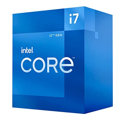 Intel Procesador Core i7-12700 de 12ª generación (Factor basal: 2,1 GHz, 12 núcleos, LGA1700, RAM DDR4 y DDR5 hasta 128 GB) BX8071512700, Plata