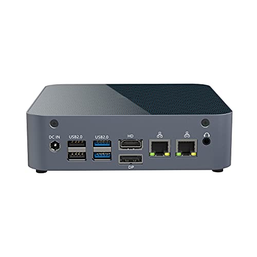 KINGDEL K15 Mini PC Desktop Computer AMD Ryzen 7 5700U CPU 16GB DDR4 RAM 256GB M.2 SSD Windows 10 Pro WiFi AC 7265+BT4.2 2xLAN(1000M+2500M) Full Featured Type-C PD3.0 Bi-Power Supply