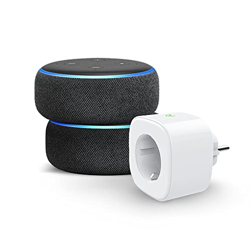 Kit de Hogar digital: 2 Echo Dot (3.ª generación) + Meross enchufe inteligente