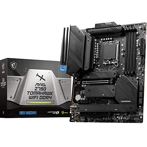 MSI MAG Z790 Tomahawk WiFi DDR4 admite procesadores Intel 12.+ 13.ª generación, LGA 1700, 16+1+1 fases VRM 105A, 4X DDR4 DIMM 666+MHz/OC, 1 PCIe 5.0 x16, 1 M.2 Gen5, 4 x M.2 Gen4, Wi-Fi. 6E