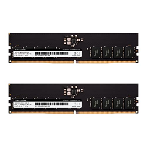 TEAMGROUP Elite DDR5 16GB Kit (2x8GB) 4800MHz (PC5-38400) CL40 sin ECC sin búfer 1.1V UDIMM 288 Pin PC PC Módulo de memoria de escritorio Actualización Ram - TED516G4800C40DC016