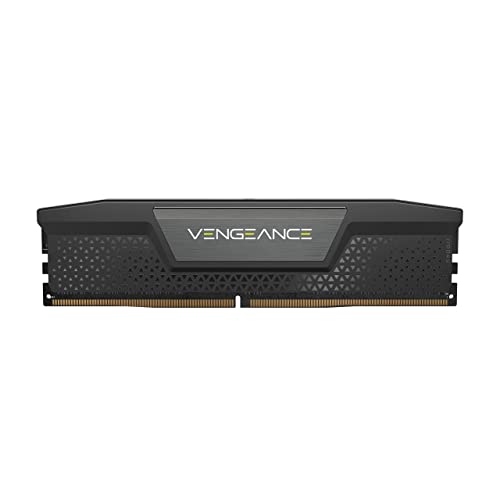 Corsair VENGEANCE DDR5 32GB (2x16GB) 5600Mhz C36 Memoria per Desktop (Regulación de voltaje a bordo, perfiles XMP 3.0 personalizados, factor de forma compacto, Optimizadas para Intel) Negro