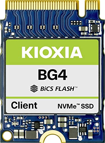 Kioxia SSD 512GB M.2 2230 30mm NVMe PCIe Gen3 x4 KBG40ZNS512G BG4 Unidad de estado sólido para Surface Pro Steam Deck Dell HP Lenovo Ultrabook Tablet
