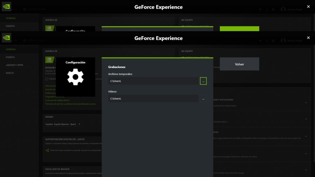 Cómo grabar la pantalla con NVIDIA GeForce Experience