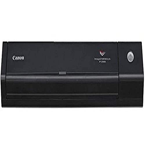 Canon imageFORMULA P-208II - Escáner portátil de documentos ( 8 ppm, 10 hojas ADF, Interfaz estándar USB 2.0, Fuentes de luz LED), Negro