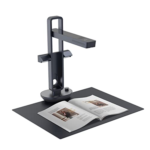 CZUR Aura Pro Escáner de Libros Plegable Portátil de Documentos con lámpara de Escritorio de Mesa LED, con Multilingüe Función OCR para Oficina y Hoga