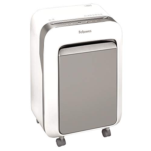 Destructora LX31M de Fellowes, destruye hasta 15 hojas, Microcorte, para pequeña oficina y oficina en casa, 100% anti-atascos, con tecnología Safesense - Blanco
