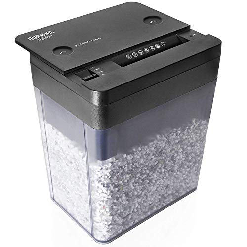 Duronic PS391 Destructora trituradora de papel con microcorte para máxima seguridad, de 5 l y 500W - Garantiza cumplimiento de LOPD, tritura 3 hojas A4 dobladas - Papelera para escritorio y oficina