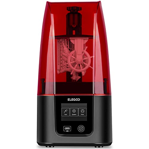 ELEGOO Impresora 3D de Resina, Impresora 3D Mars 3 MSLA con Pantalla LCD Monocromática 4K de 6,6 Pulgadas y Precisión de Impresión Ultra Alta, Tamaño de Impresión 143×89×175mm/5.62×3.5×6.8 Pulgadas