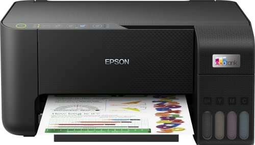 Epson EcoTank ET-2812, Impresora WiFi A4 Multifunción con Depósito de Tinta Recargable, 3 en 1: Impresión, Copiadora, Escáner, Mobile Printing, Negro