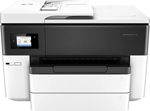 HP OfficeJet Pro 7740 - Impresora Multifunción Tinta, Imprime, Escanea, Copia, Fax, USB 2.0, Ethernet, Wi-Fi Direct, HP Smart App, Blanco