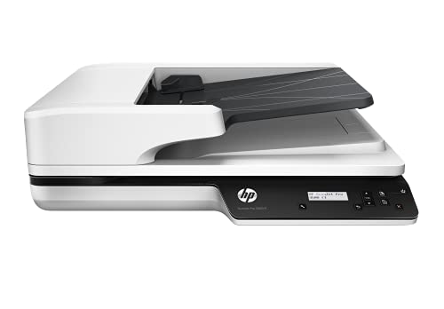 HP ScanJet Pro 3500 f1 - Escáner plano con alimentador automático de hojas, USB 2.0, USB 3.0, 25 ppm, Blanco