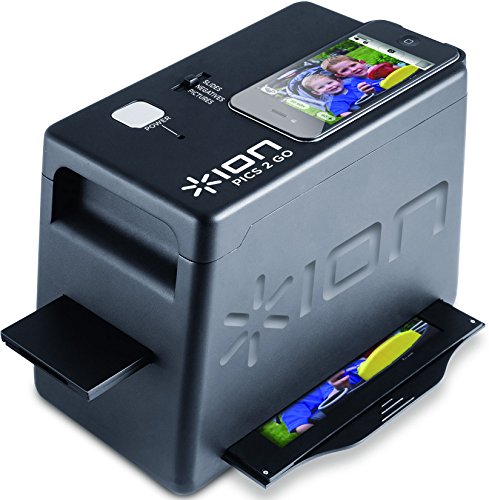 ION Audio iPics2Go - Escáner de fotos para Apple iPhone 4/4S, negro