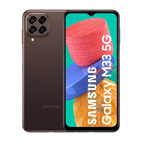 Samsung Galaxy M33 5G (128 GB) Marrón – Teléfono Móvil Libre Android, Smartphone con 6 GB de RAM [Exclusivo de Amazon] (Versión Española)