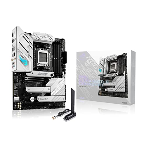 ASUS ROG Strix B650-A Gaming WiFi - Placa Base AMD Ryzen AM5 ATX (VRM de 12 + 2 Fases, DDR5, 3 Ranuras M.2, PCIe 4.0, 2.5G LAN, WiFi 6E, USB 3.2 Gen 2x2 de Tipo C, Aura Sync RGB)