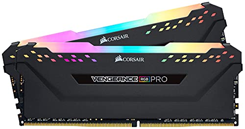 Corsair Vengeance RGB PRO 16 GB (2 x 8 GB) DDR4 3200 MHz C16 XMP 2.0 RGB LED Iluminación Módulo de Memoria de Alto Rendimiento, Negro
